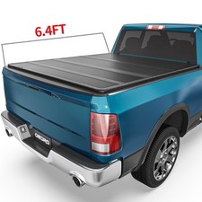 6.4ft Hard Tonneau Cover 4-fold For 2002-2026 Dodge Ram 1500 2500 3500 Truck Bed