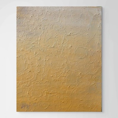 Original Textured Abstract Painting 16x20 Neutral Ochre Beige Modern Wall Art