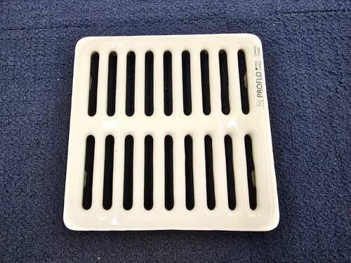 PROFLO PF910 White 9-1/2" White Porcelain Full Top Grate - Picture 3 of 3