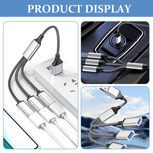 USB Extension Cord Splitter Male to Female Adapter Power High Speed Cable - Afbeelding 4 van 12
