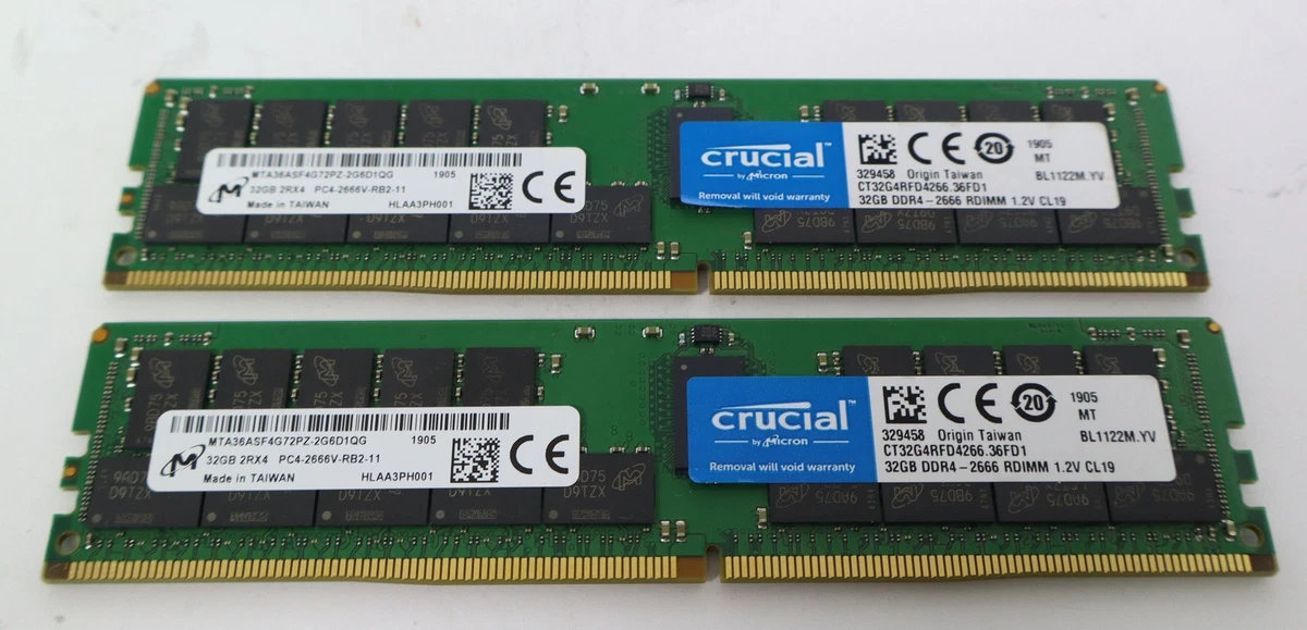 Micron Computer PC4-21300 (DDR4-2666) Bus Speed Memory (RAM) for