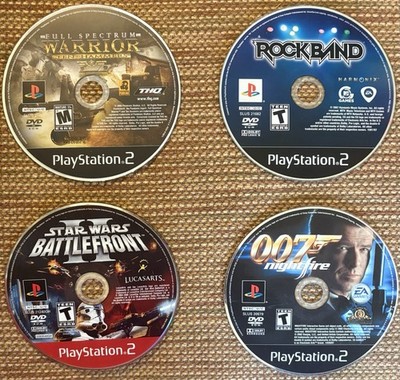Ps2 Games (Battlefront II, 007 Nightfire, Rockband, Full Spectrum Warrior)