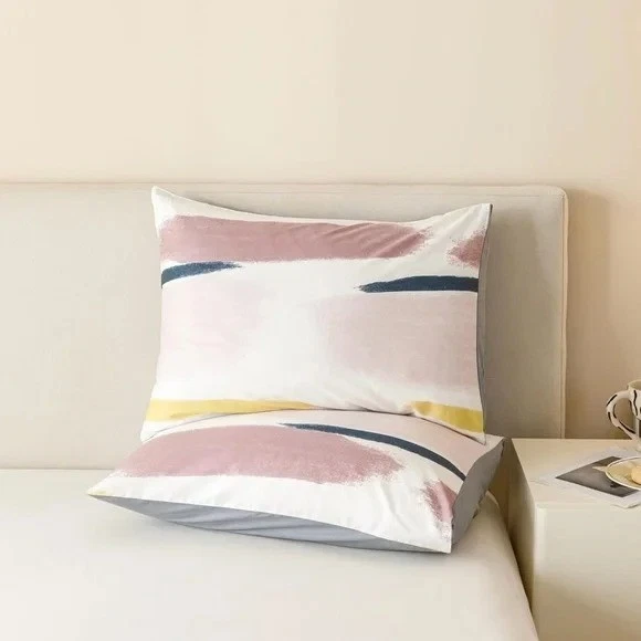 Новый Anthro белый абстрактные цвета богемное хлопок королева король постельного белья пододеяльник и накидка комплект - Изображение 4 из 4