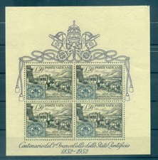 Vatican 1952 - Y & T. feuillet n. 1 - Centenaire du timbre (Michel n. 1) (i)