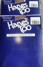 Hanes Too Vintage 2000s Queensize 1Q Control Top Pantyhose (2) Barely E08 TanNOS
