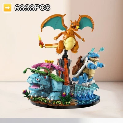 Pokémon Bisaflor Glurak Turtok MOC 6838 Teile Klemmbausteine wie 72153 Blocks  - Bild 1 von 4