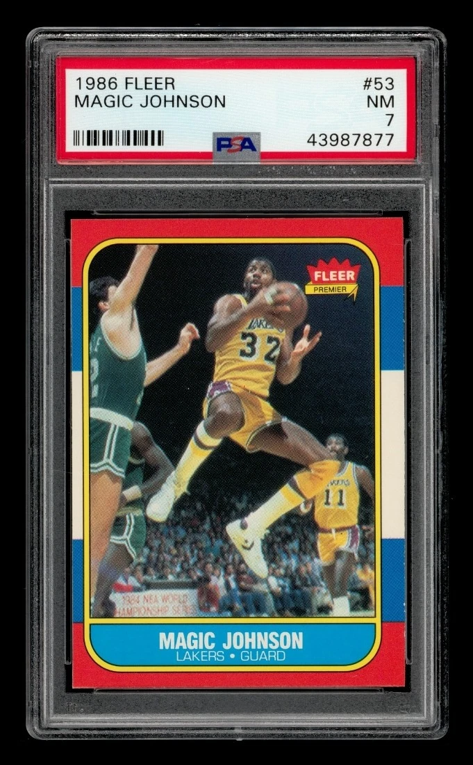 Magic Johnson Fleer Los Angeles Lakers Basketball Sports Trading