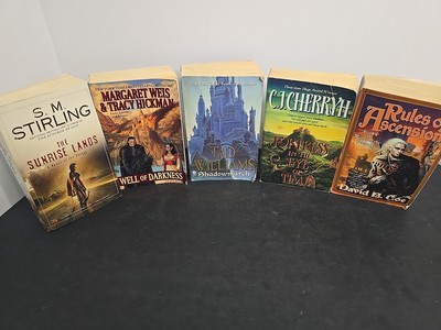 Epic Fantasy Book Lot (5 Paperbacks) - Tad Williams, C.J. Cherryh, Weis,...