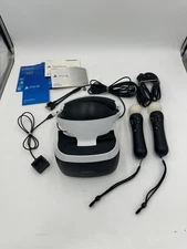 Sony PlayStation 4 PS4 VR Headset WithMotion Controllers Bundle AS IS UNTESTED
