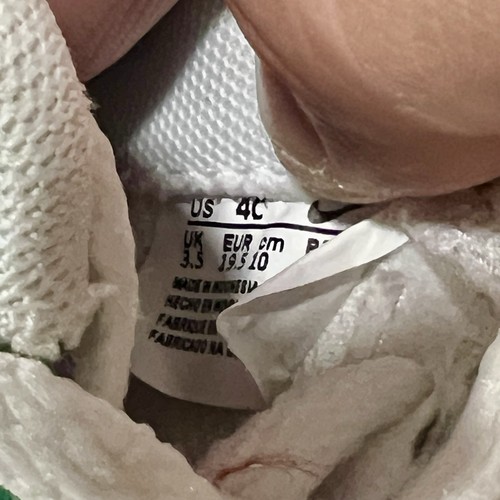 Scarpe Nike Air Force 1 LV8 bambino 'White/Green Abyss' FJ4809 100 - taglia 4C usate in ottime condizioni! - Foto 5 di 7