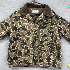 Vintage RedHead Bone Dry Jacket Mens 46 Camo Hunting Coat Corduroy Collar 90s