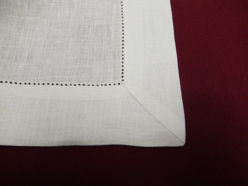 ¡Nuevo! Manteles cosidos de lino blanco tejido puro Loom State - Imagen 8 de 11