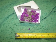 100 Fushia Florist Gem Pins Corsage Boutonniere Gem Cut Plastic Tip