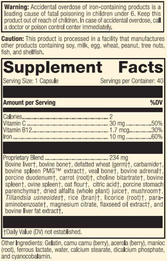 Proceso Estándar - Ferrofood - 40 Cápsulas Foto 4 de 4