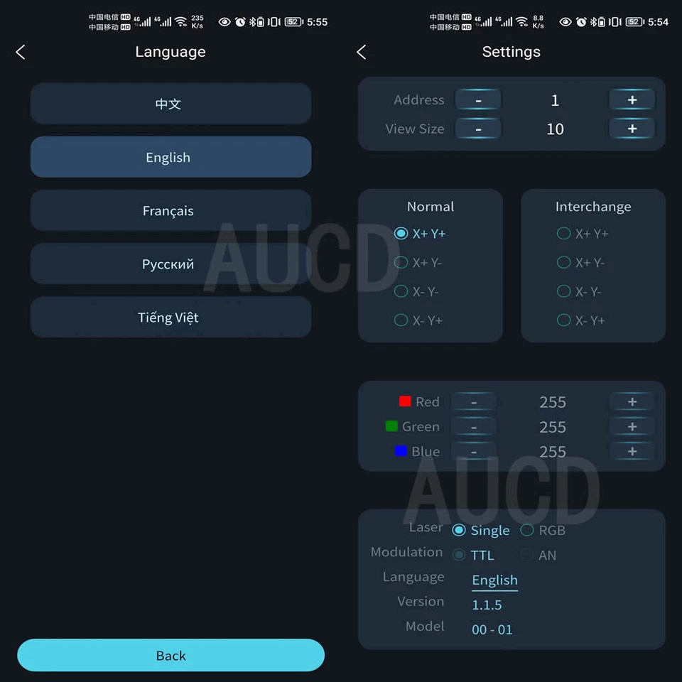 iOS Android App 3W RGBW Animation DMX Disco DJ Show Stage Projector Laser Lights - Image 4 of 4