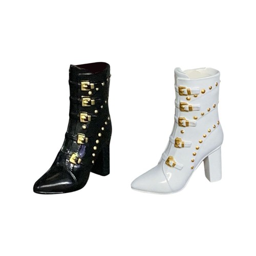 Lot De 5 Paires De Chaussures Pour Poupée Barbie (11.5 Pouces) - Talons Hauts Et Bottes - Couleurs Aléatoires