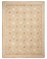 Teppich Jute Beige Rechteckig 300X400 Cm Geometrisches Muster Kurzflor Mengen