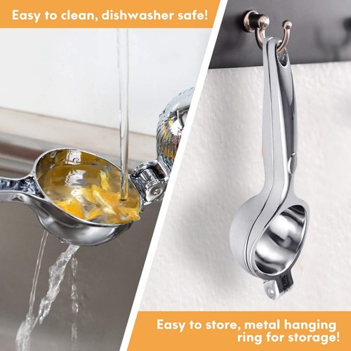 Premium Quality Metal Lemon Squeezer Handheld Juicer Presser Citrus Juice Lime - Picture 6 of 10