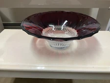 Mikasa Bella Court Ruby Glass Serving Bowl 14"