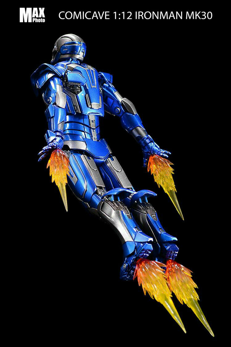 Comicave アイアンマン マーク30 1/12 スケール 合金 LED付き Comicave 1/12 Iron Man MK30 with LED Light Blue Collectible