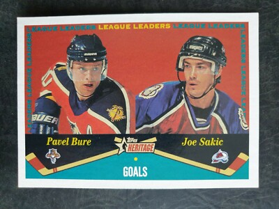 2001-02 Topps Heritage #124 Pavel Bure/Joe Sakic LL 