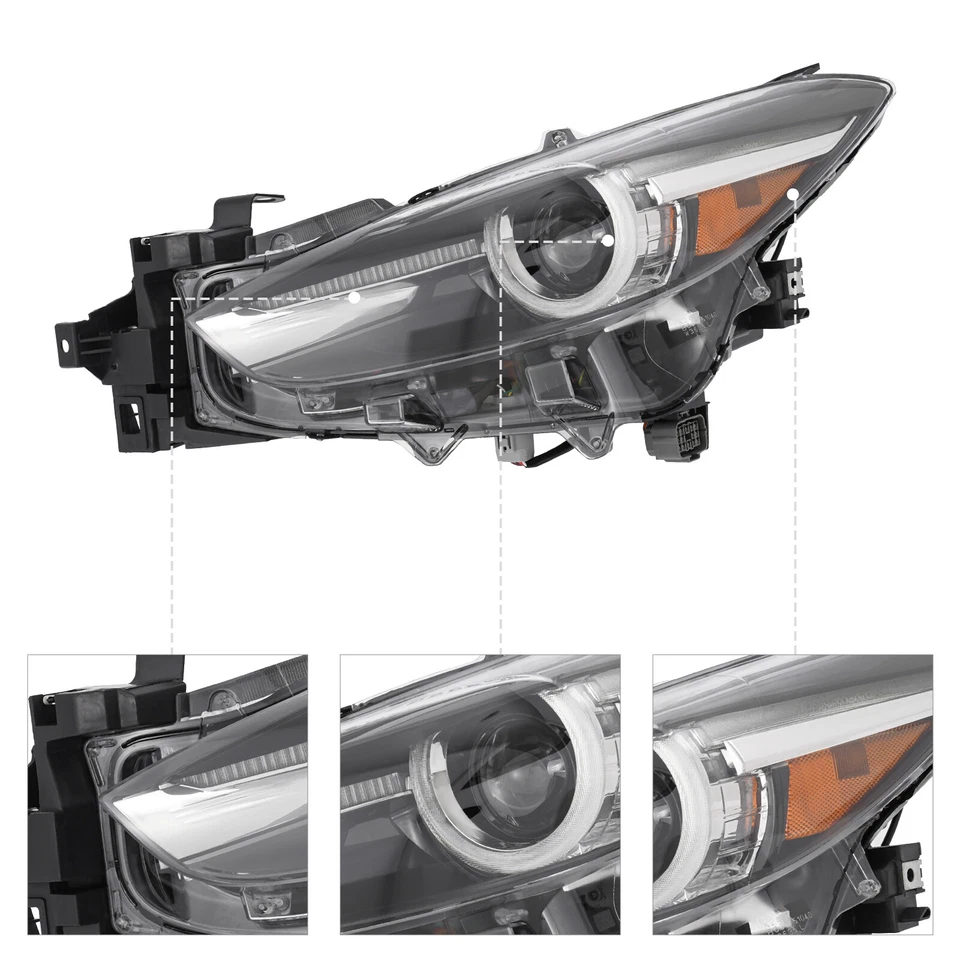 Headlight For 2017-2018 Mazda 3 LED Headlamp Assembly with Bulb Left Driver Side Foto 4 de 4