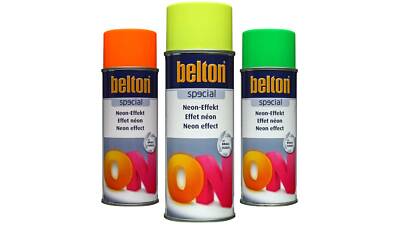 Belton Spraydose 400ml Neon-Lack Leuchtfarben Lackspray für innen und außen