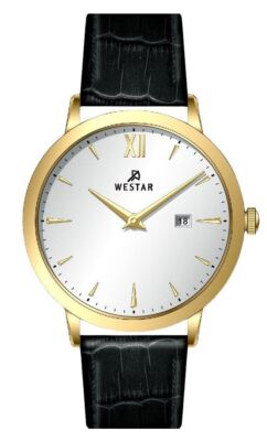 Westar Profile Lederriemen Silber Zifferblatt Quarz 50214GPN107 Herrenuhr