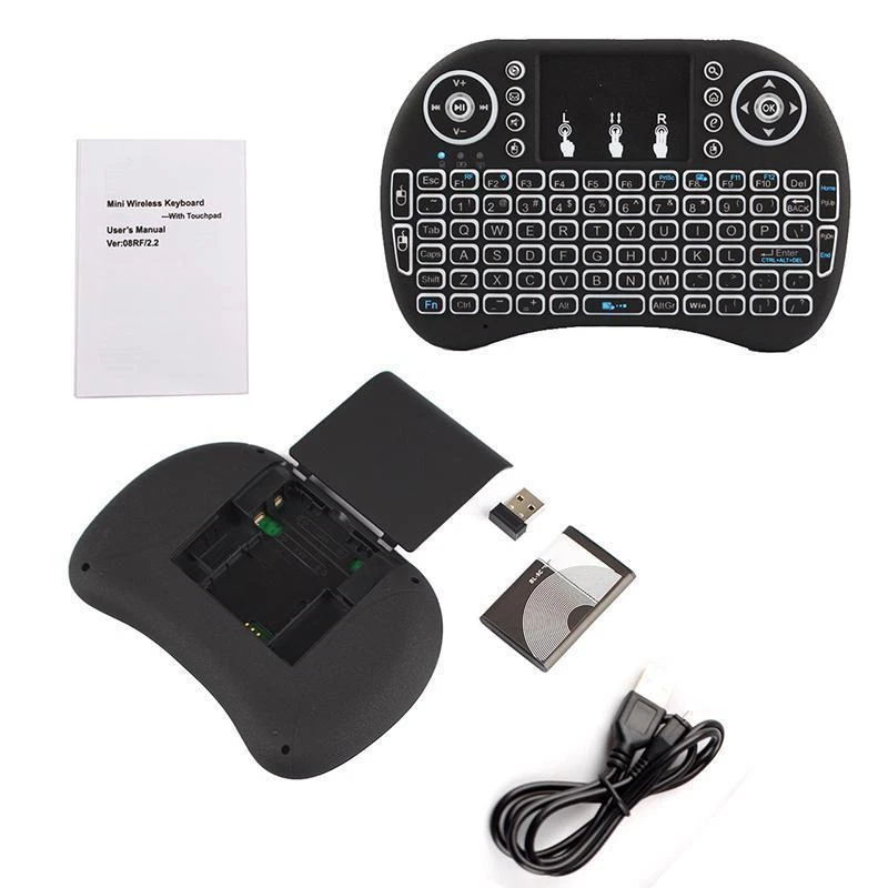 RGB Wireless Keyboard Remote + Mouse Touch Pad for Android TV Box Computer PS4 - Image 2 of 4