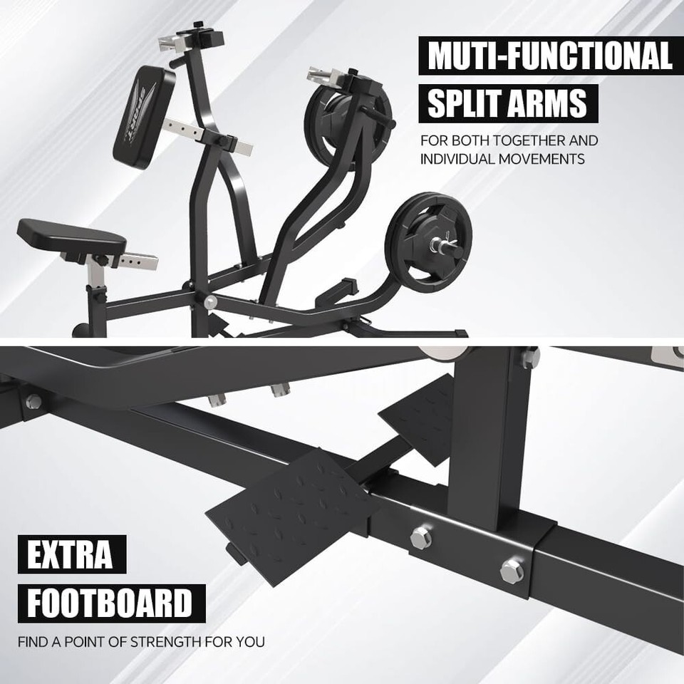 Adjustable Seated Row Machine For LAT and Back Workout Home Gym