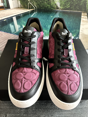 COACH MEN'S Clip Court Sneaker CN324 DEEP BERRY US 10.5 D | eBay