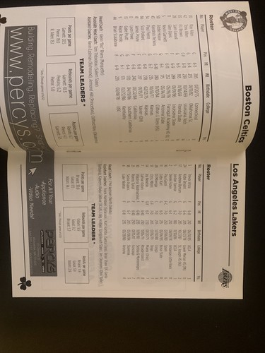 2008 NBA Finals CELTICS vs LAKERS GAME 6 "CELTICS TONIGHT" Program Kobe Bryant - Picture 2 of 4