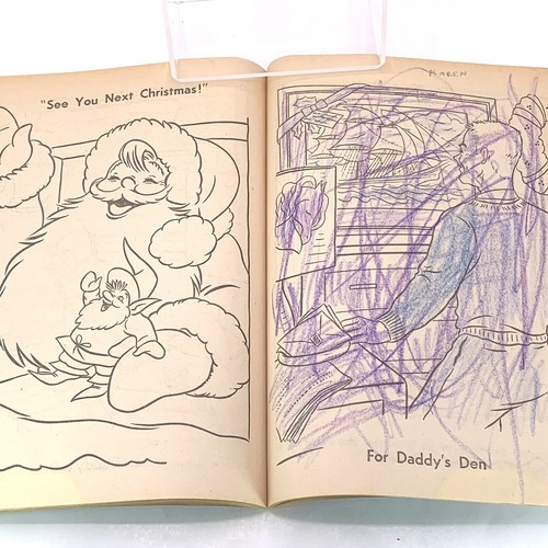 Libro para colorear y actividades vintage de Navidad 1960 92/95 páginas para colorear SIN USAR - Imagen 10 de 10