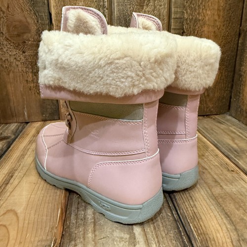 UGG KIDS BUTTE II CWR SNOW BOOT YOUTH SIZE US 2 PINK WATERPROOF LEATHER - Picture 6 of 12