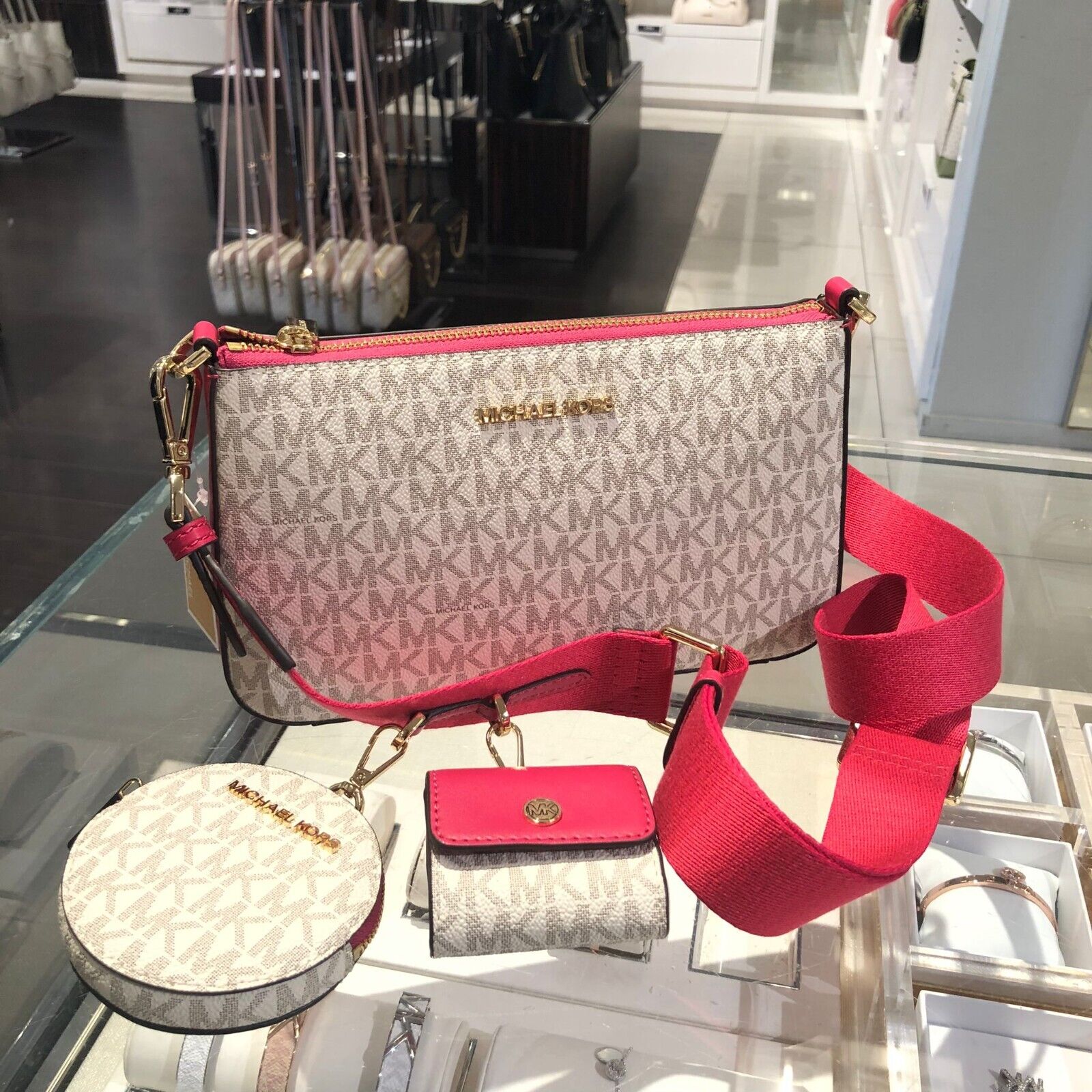 Michael Kors Pink Crossbody Bags