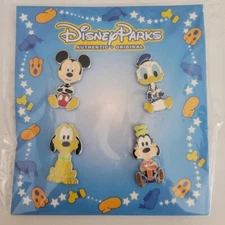 DISNEY PIN TRADING BABY MICKEY PLUTO DONALD GOOFY 4 PINS AS SHOWN