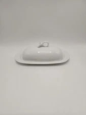 Mikasa "Classic Flair" Covered Butter Dish - Mint Condition