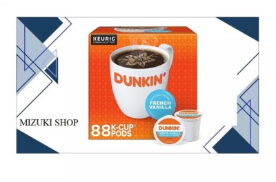 Dunkin' French Vanilla Coffee K-Cup Pods, Medium Roast, 88 Count