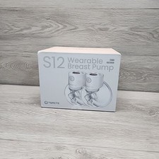 TSRETE S12 White/Pink Lightweight Double Wearable Electric Breast Pump 2 Pack