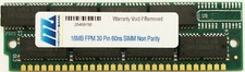16 FPM NON-PARITY 60NS SIMM 30-PIN 5V 16X8 MEMORY RAM