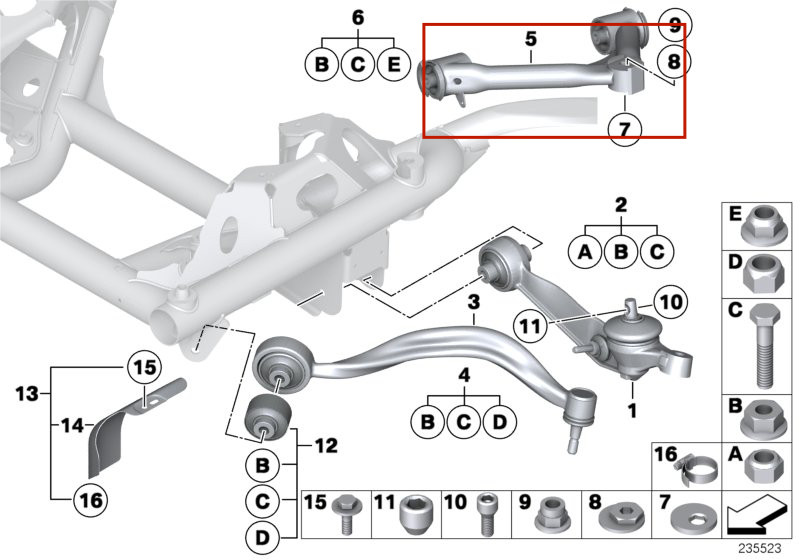 Front Right Upper Control Arm fits Rolls Royce Phantom RR1 (2004-16) 31126762826