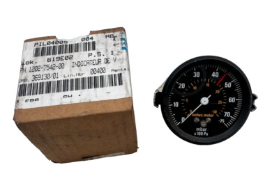 ATLAS COPCO 1202-7542-00 30''HG (-75MBAR) MANOMETER NEW OLD STOCK