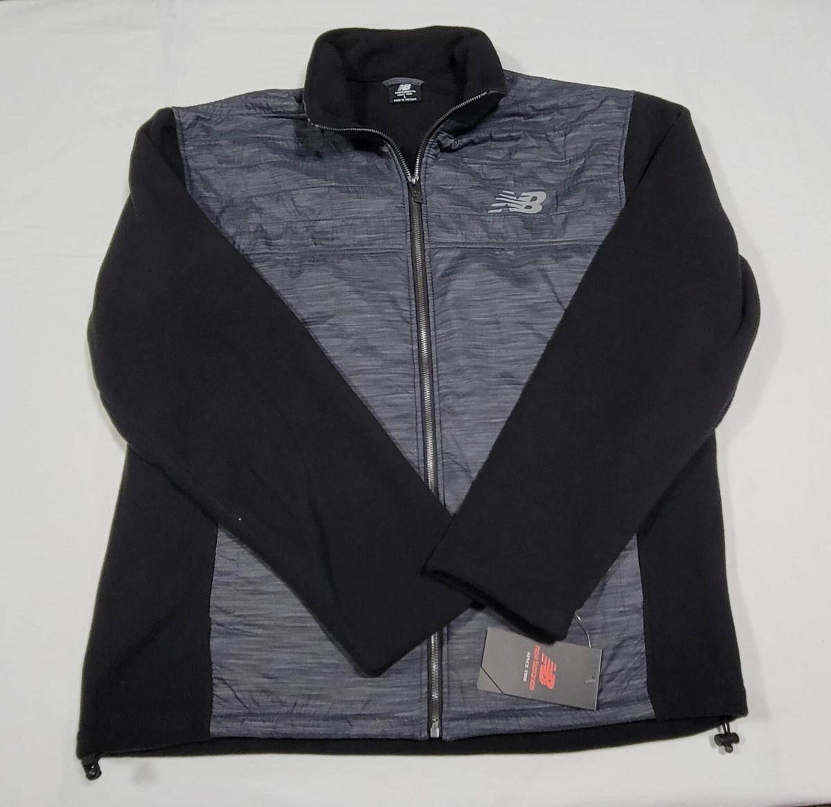 New Balance Mens 100 Polyester Fleece All Weather Comfort Jacket SZ Large