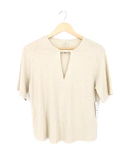 VELVET By Graham & Spencer June Short Sleeve Vintage Slub Tee Gravel S $129 F11