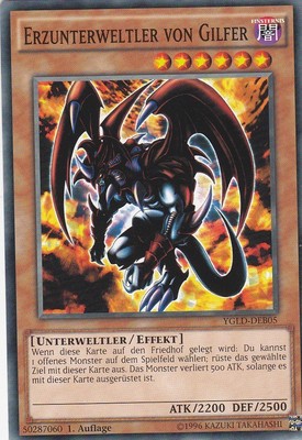YU-GI-OH Erzunterweltler von Gilfer Common YGLED-DEB05 SEHR STARK!