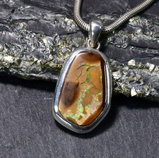 Opal Anhänger, 925er Silber, Edelsteinanhänger (11370), Boulder Opal