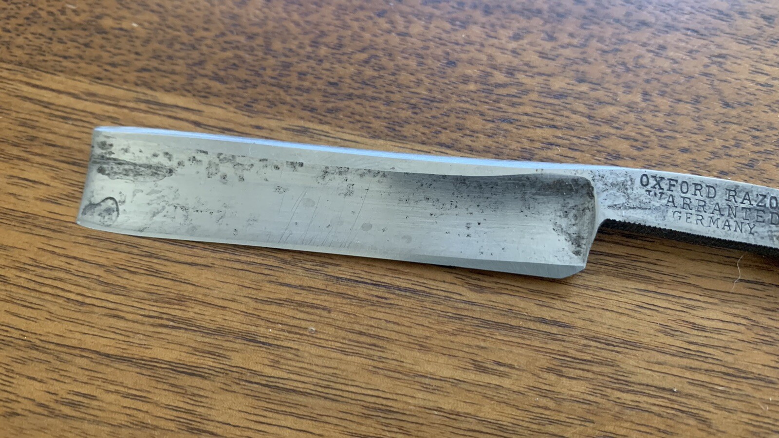 VINTAGE Antique Germania Cutlery Works STRAIGHT Oxford RAZOR Blade