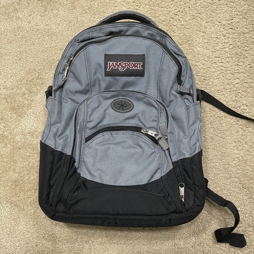 JanSport Heavy Duty Bottom Grey Backpack Book Bag Stu… Gem