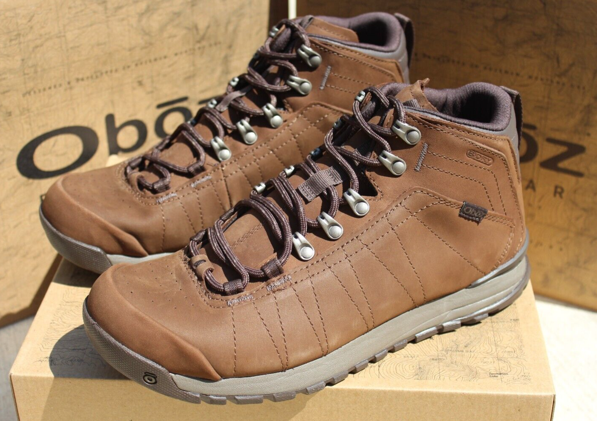 OBOZ Bozeman Mid Leather B-Dry Mens Trail Hiking/Backpacking Boots $165  NEW