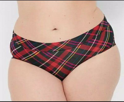 Lane Bryant Plaid Microfiber Comfort Bliss Hipster Panty Plus Size